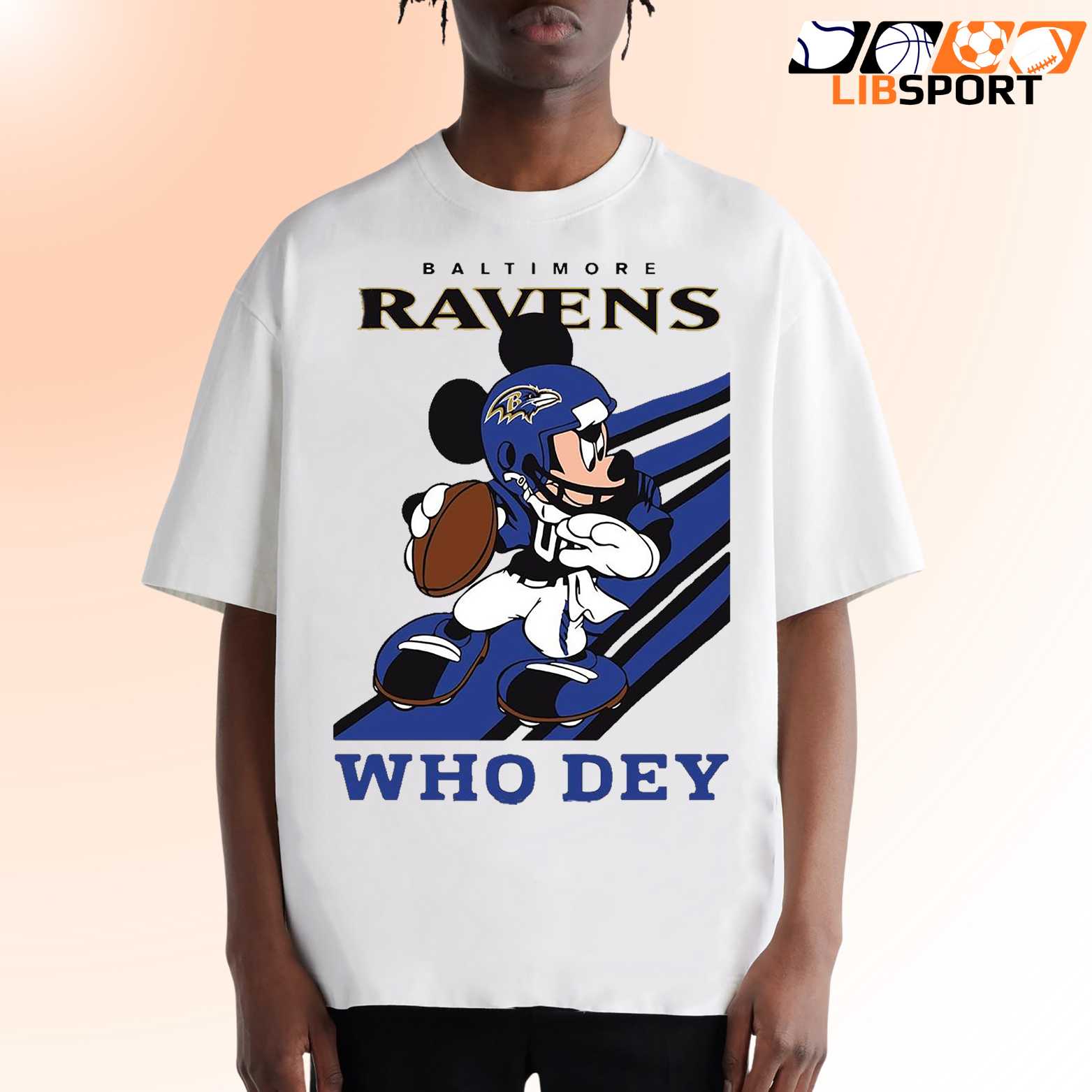 Baltimore Ravens T Shirt, Slogan Who Dey Mickey Mouse Shirt, Unisex T-Shirt